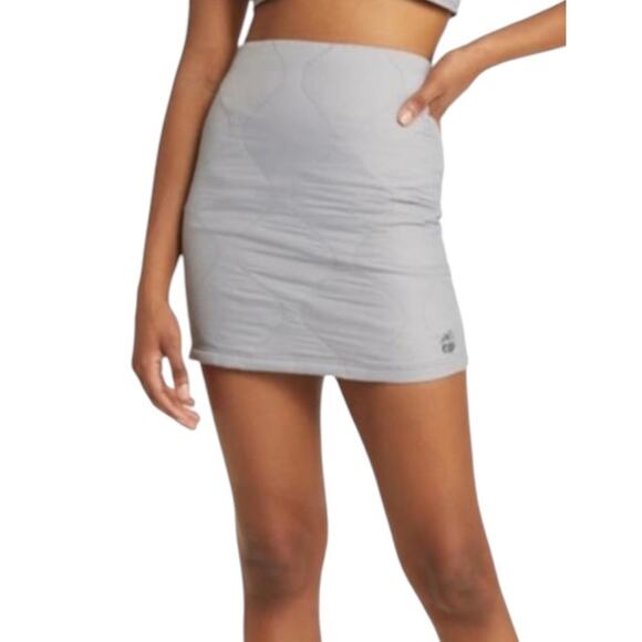 Coney Island skirt Quilted nylon miniskirt gray size 26 - Picture 1 of 6